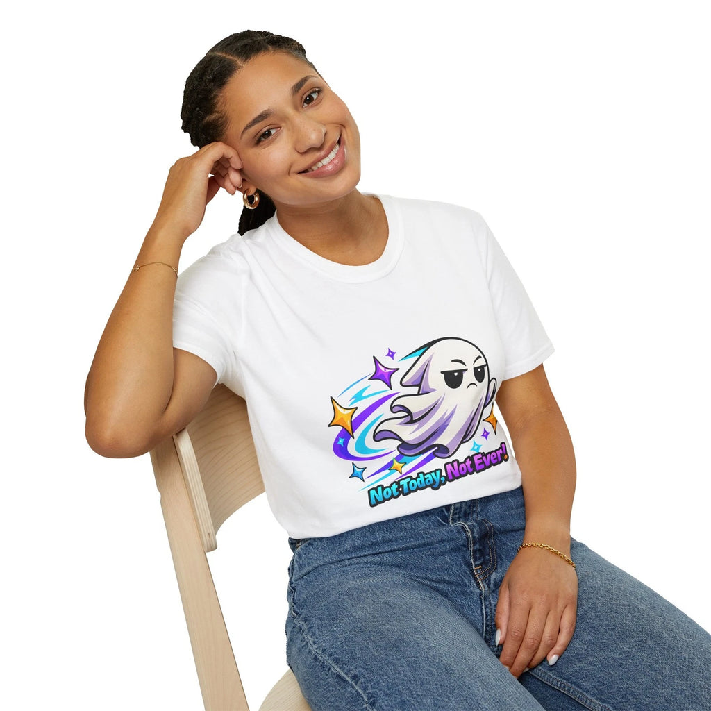 Ghost Cartoon Cute Funny Halloween Kawaii Unisex Softstyle T-Shirt