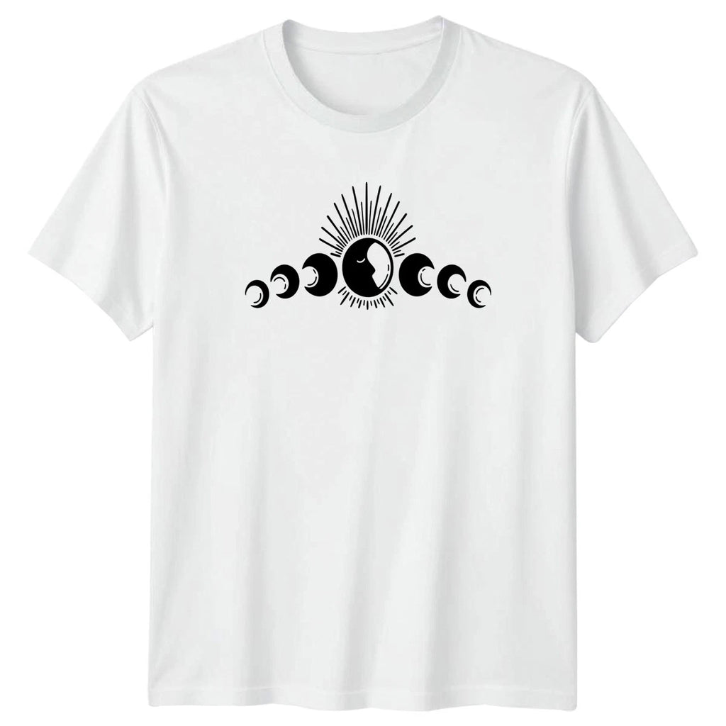 Celestial Moon Phases Sun Rays T-Shirt Boho Astrology Celestial Birthday Gift