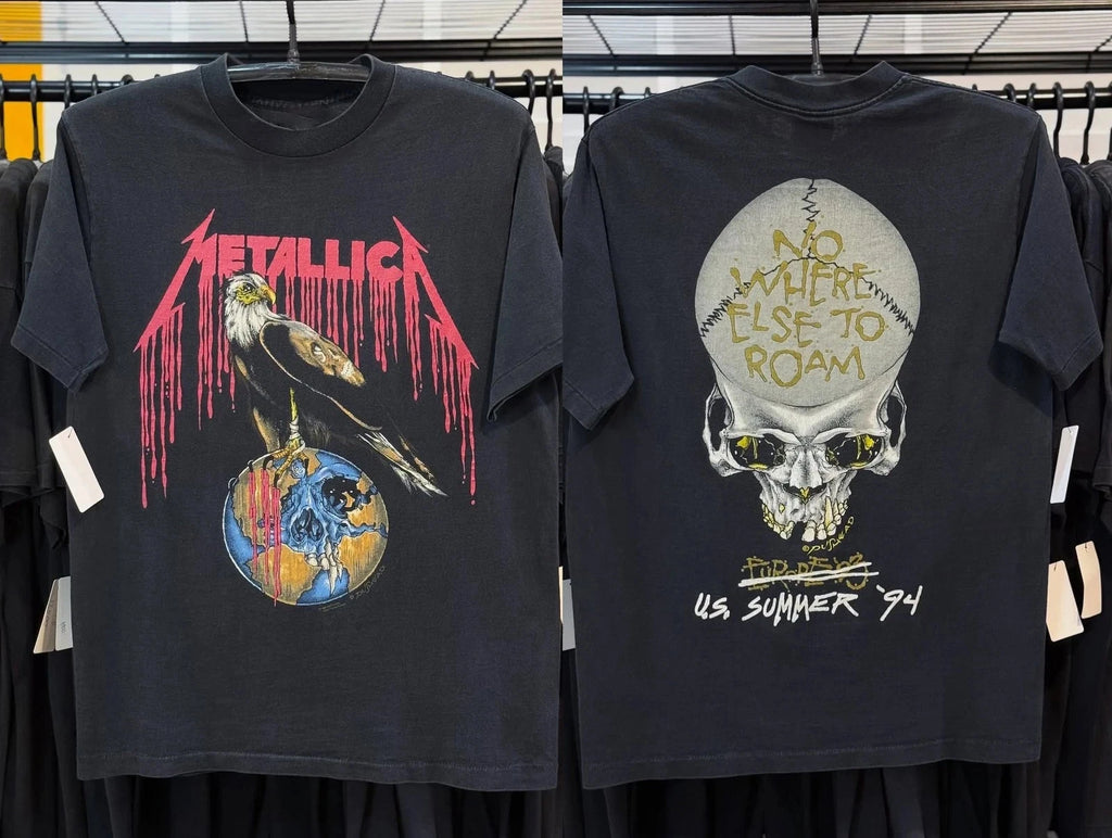 Vintage Metal lica Thrash Metal Band US Summer Tour 94 T-Shirt All Size Reprint