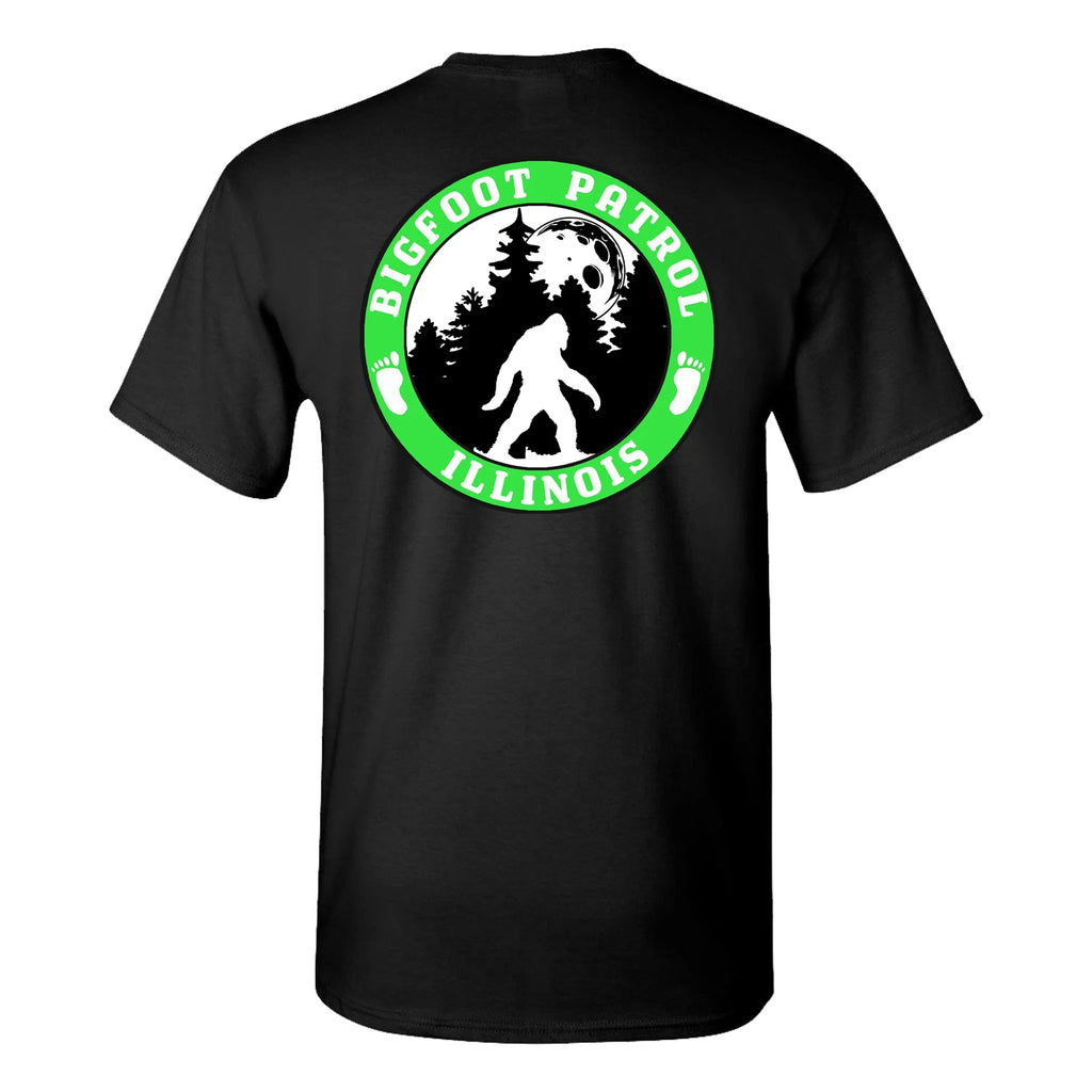 Bigfoot/Sasquatch Patrol T-Shirt ILLINOIS Moon Adult Unisex Novelty Tee