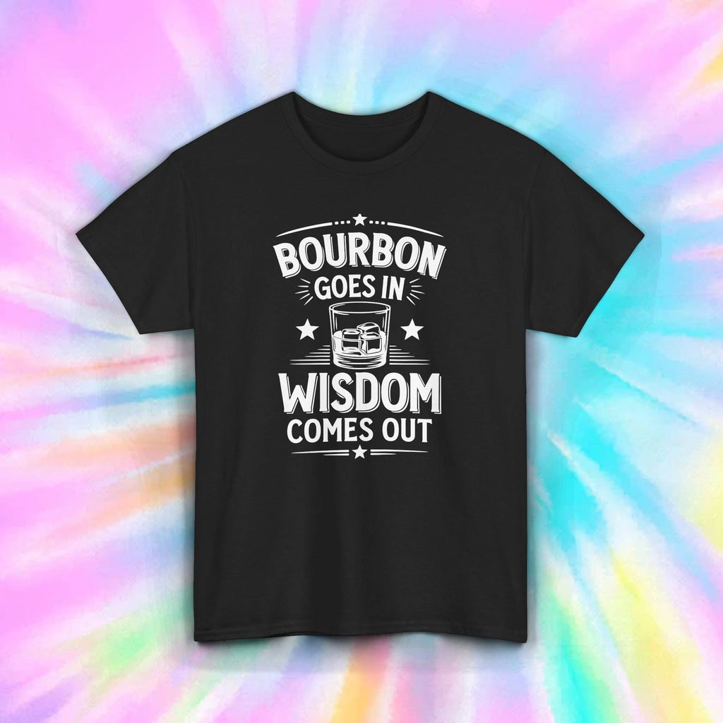 Bourbon T-Shirt Funny Whiskey Drinking Quote Party Gift Tee S-5XL