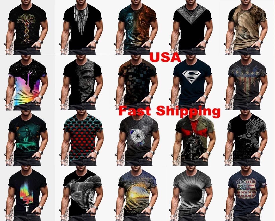 Men's T Shirt Novelty Graphic Streetwear Short Sleeve T-Shirt Fashion Silky Soft