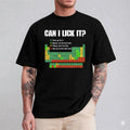 Can I Lick It Chemistry T-Shirt, Funny Periodic Table Shirt, Elements Joke Tee