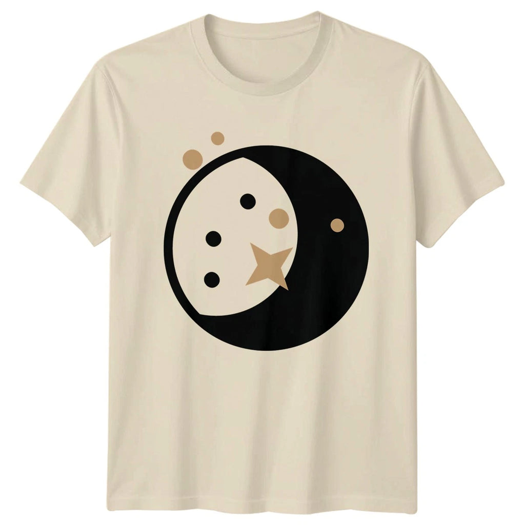 Minimalist Moon And Star Celestial T-Shirt Boho Style Astrology