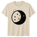 Minimalist Moon And Star Celestial T-Shirt Boho Style Astrology