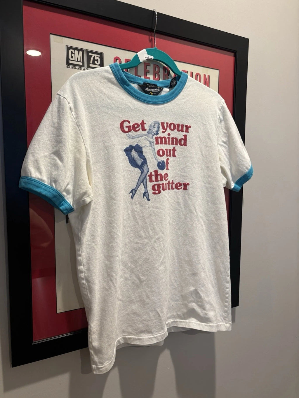 Abercrombie & Fitch Men's  Y2K Muscle Tee ‘ Get Your Mind Out Of The Gutter’