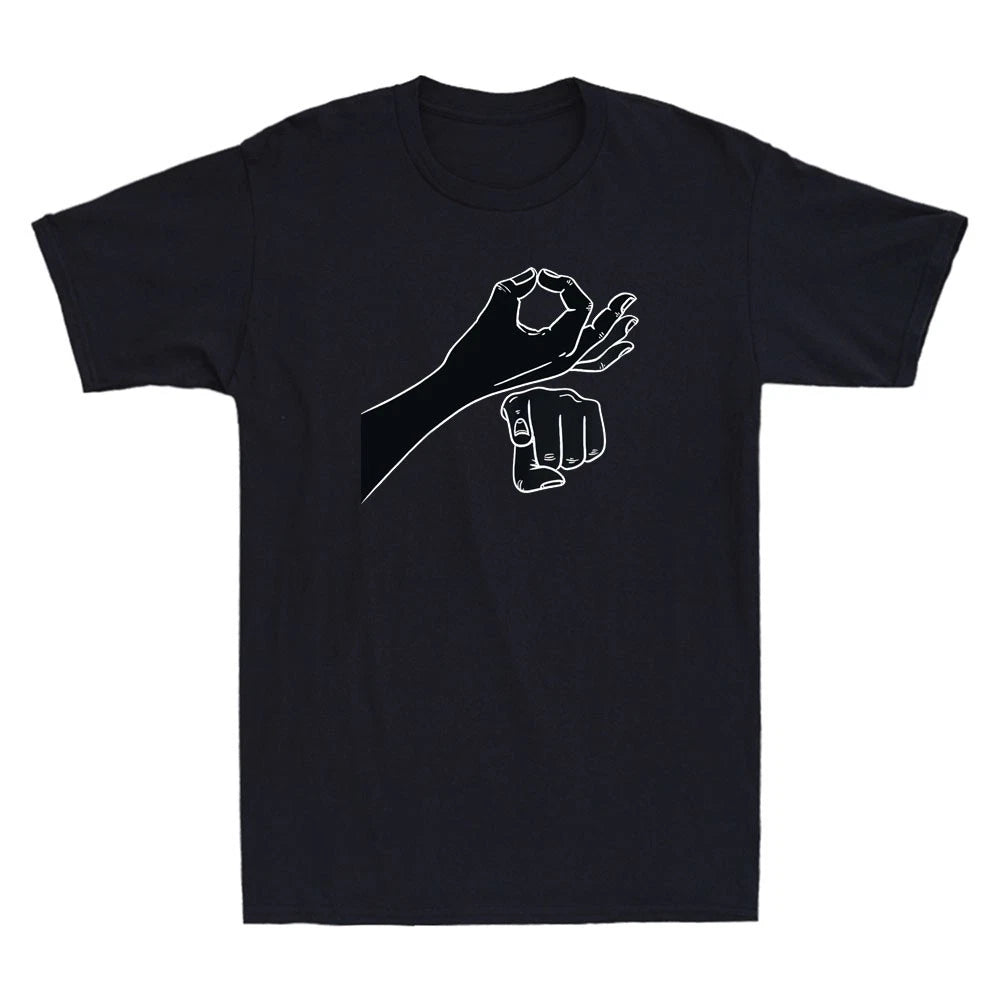 Funny ASL, Sign Language, (Explicit) Meme Novelty Men's Short Sleeve T-Shirt Tee