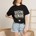 Raising Humans One Coffee at a Time T-Shirt | Parenting Coffee Tee
