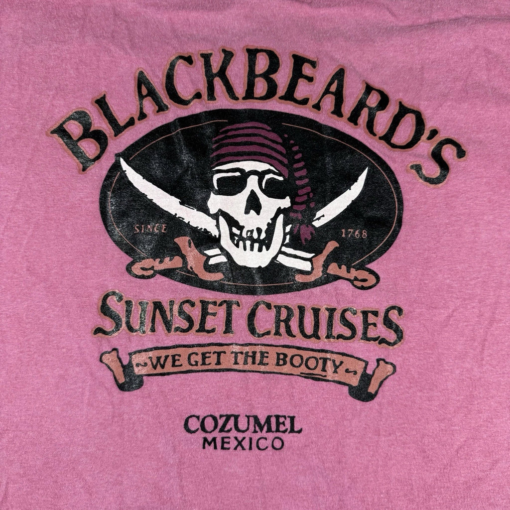 VTG BlackBeards Sunset Cruises Cozumel Mexico Mens XXL Red T Shirt