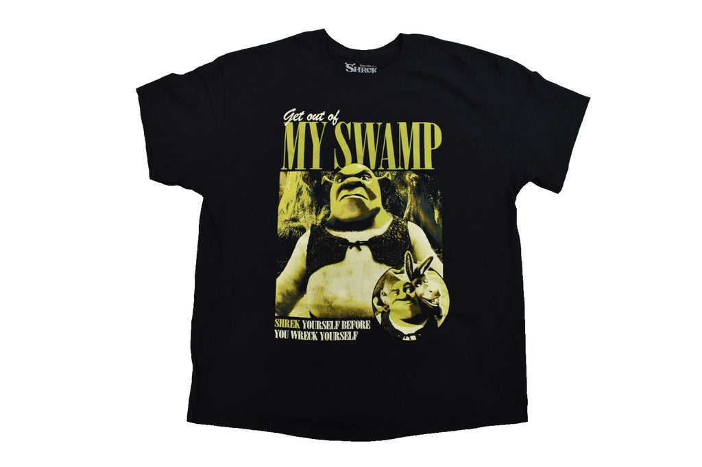 Shrek Mens Get Out Of My Swamp Shrek Yourself Before You Wreck Shirt New Medium