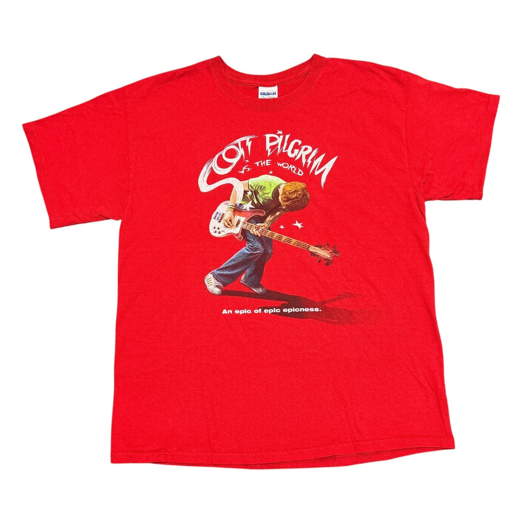Scott Pilgrim Vs The World Shirt Large Red Vintage Movie Promo Michael Cera Y2K