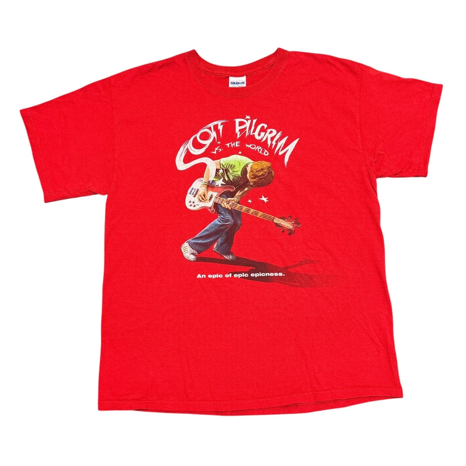 Scott Pilgrim Vs The World Shirt Large Red Vintage Movie Promo Michael Cera Y2K