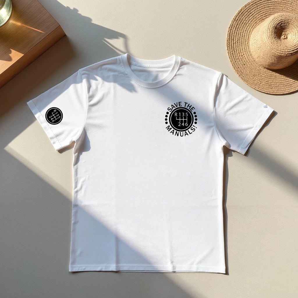 Save the Manuals T-Shirt – Car Enthusiast Gearhead Tee