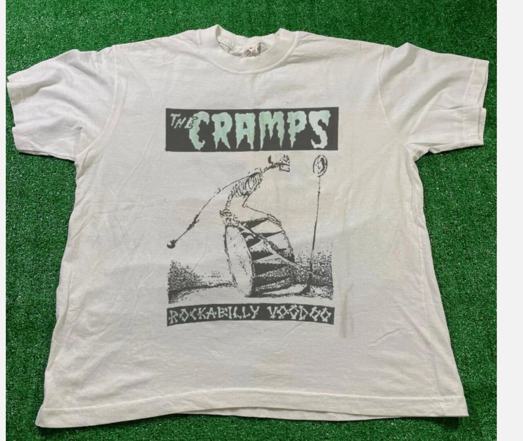 The Cramps Band White T-Shirt Cotton Unisex Gift For Men Women Reprint'