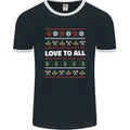 Christmas Love to All Xmas Peace Hippy Mens Ringer T-Shirt FotL