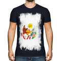 ILLINOIS STATE GRUNGE FLAG MENS T-SHIRT TEE TOP ILLINOISAN SHIRT JERSEY GIFT