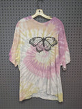 Colortone Pastel Tie-Dye Butterfly Graphic T-Shirt 2XL