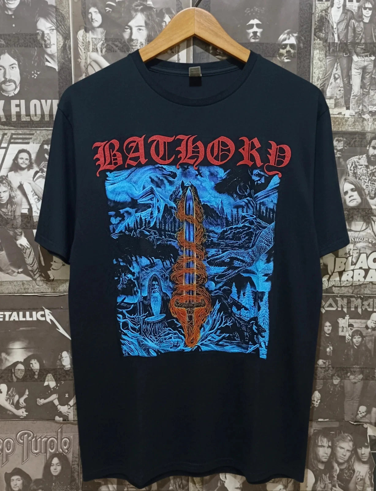 Vintage Bathory "BLOOD ON ICE 1996" T-Shirt Reprint All Size
