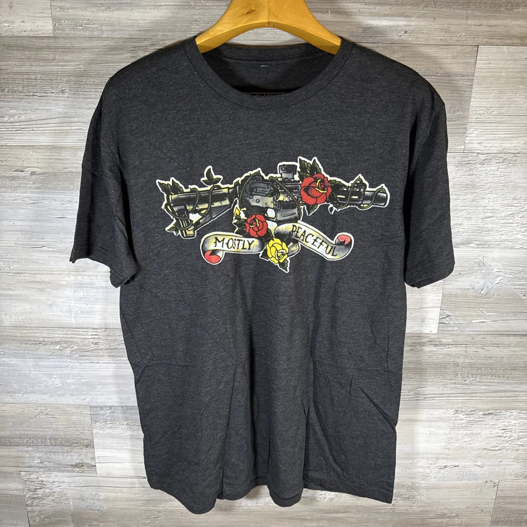 Black Rifle Coffee Mostly Peaceful T Shirt Mens Size XL Black New