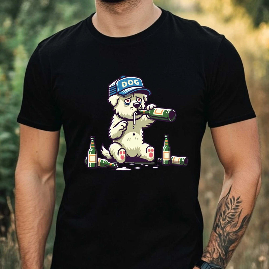 Mens Funny Dog Cotton T Shirt Size XS to 5XL