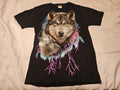 Fruit of the Loom Purple Lightning Wolf Shirt - Adult Size Small