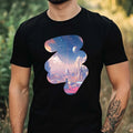 Mens Space Fantasy Landscape Motif Cotton T-Shirt Size XS to 5XL