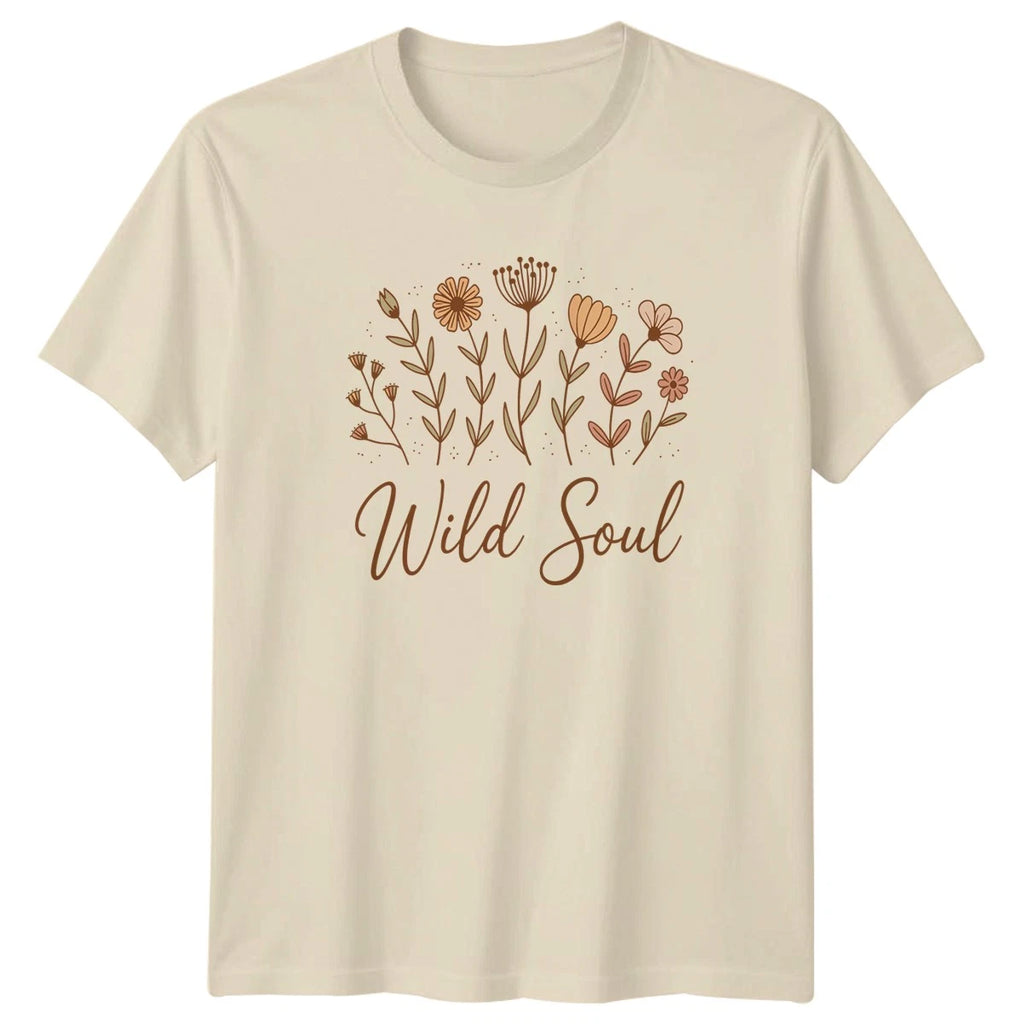 Wild Soul T-Shirt Boho Floral Nature Lifestyle Gift For Him And Her
