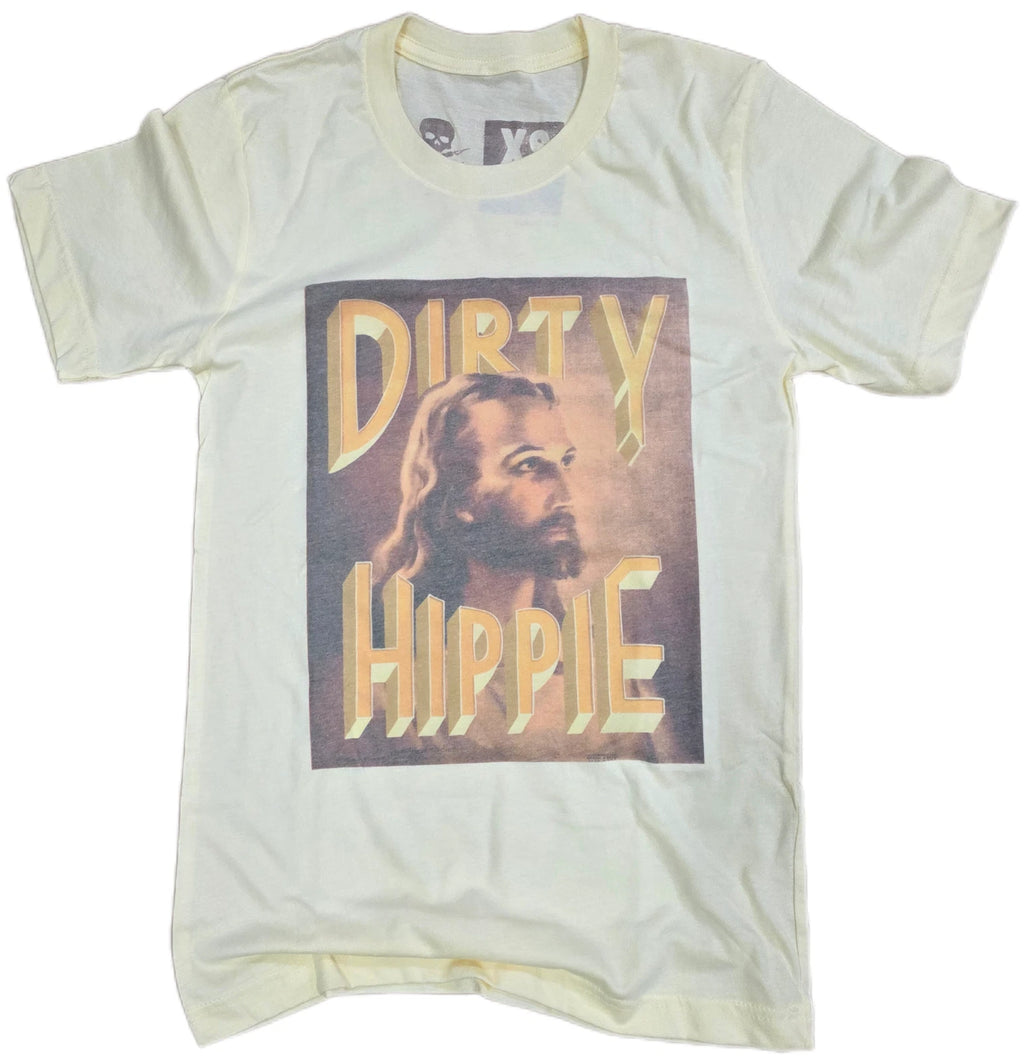 Dirty Hippie Funny Jesus Meme Sarcastic Humor Tee  - heather yellow XSM + SM