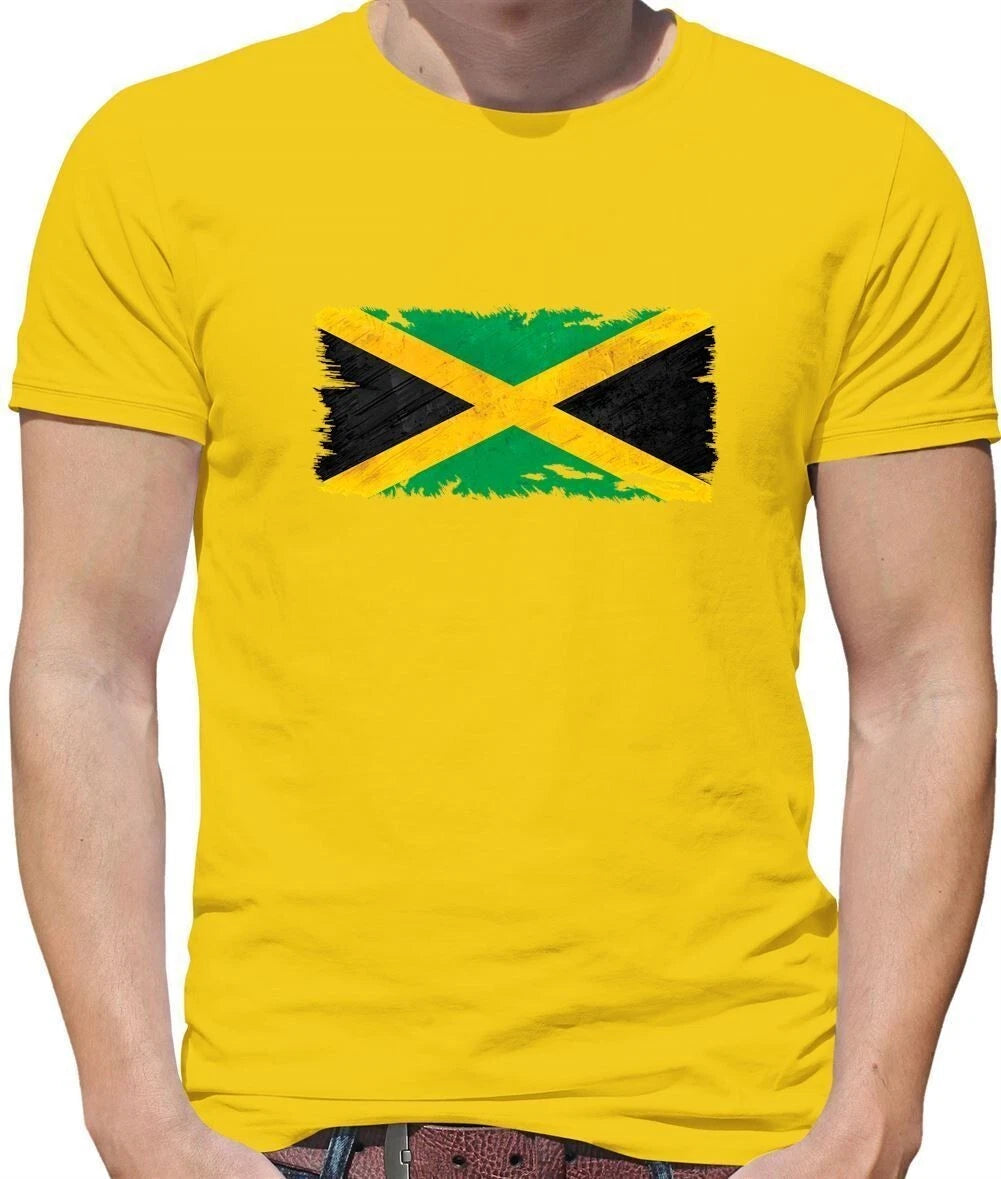 Jamaika Grunge Style Flag T-Shirt Herren Jamaica Love Kingston Town