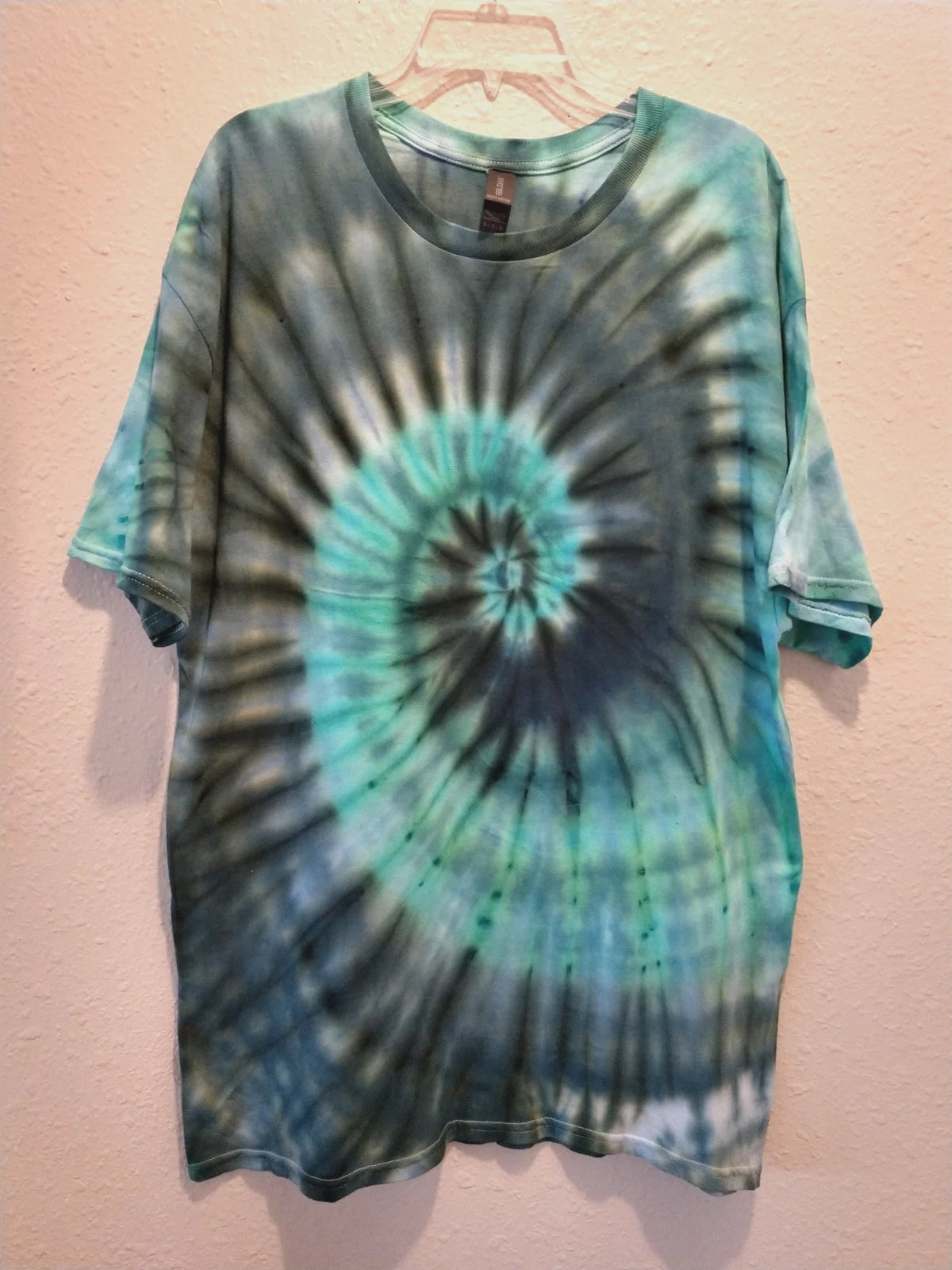 Handmade Spiral Ice Tie Dye Unisex Men Women Sz XL Hippie Cotton Gildan (T421)