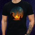 Mens Bear Family Print Cotton T-Shirt Size XS to 5XL