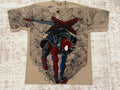 Spiderman Spider punk Aop Vintage Rush Tshirt  Mocha
