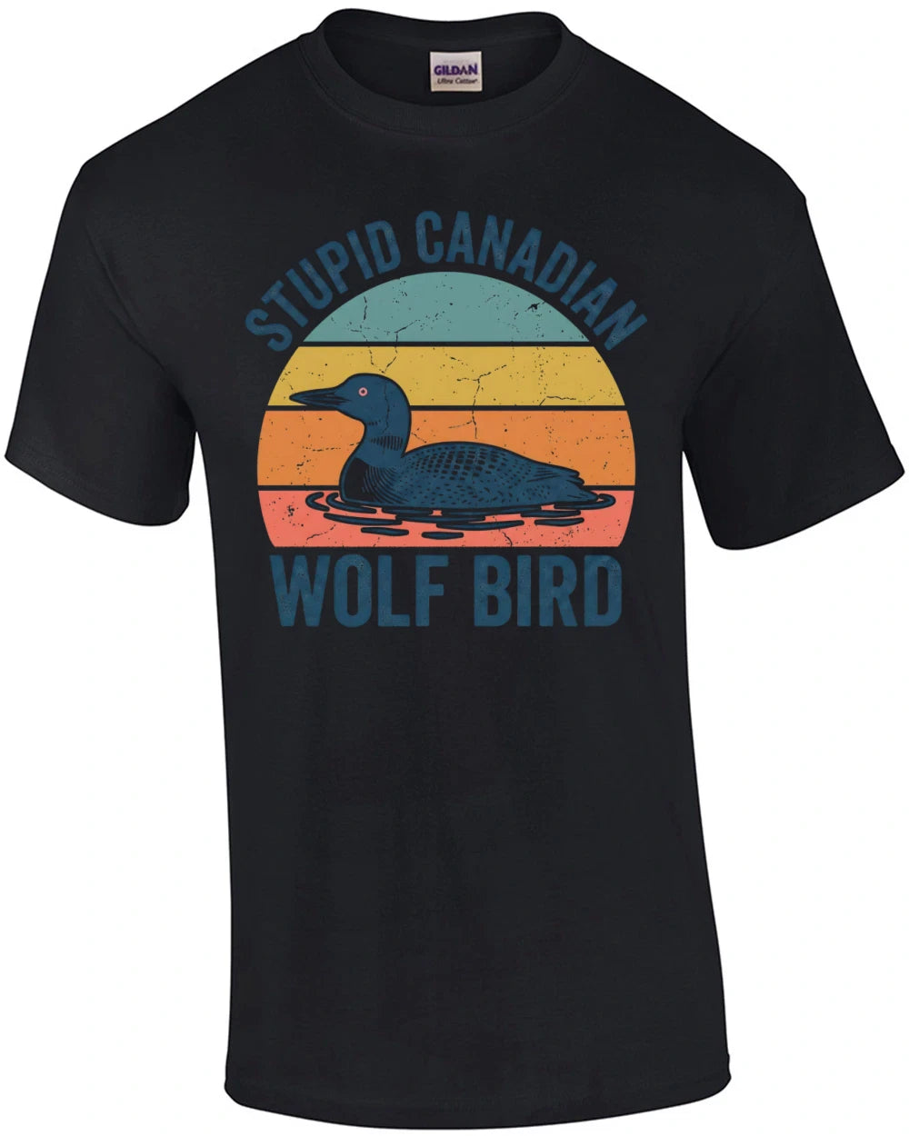 Stupid Canadian Wolf Bird T-Shirt