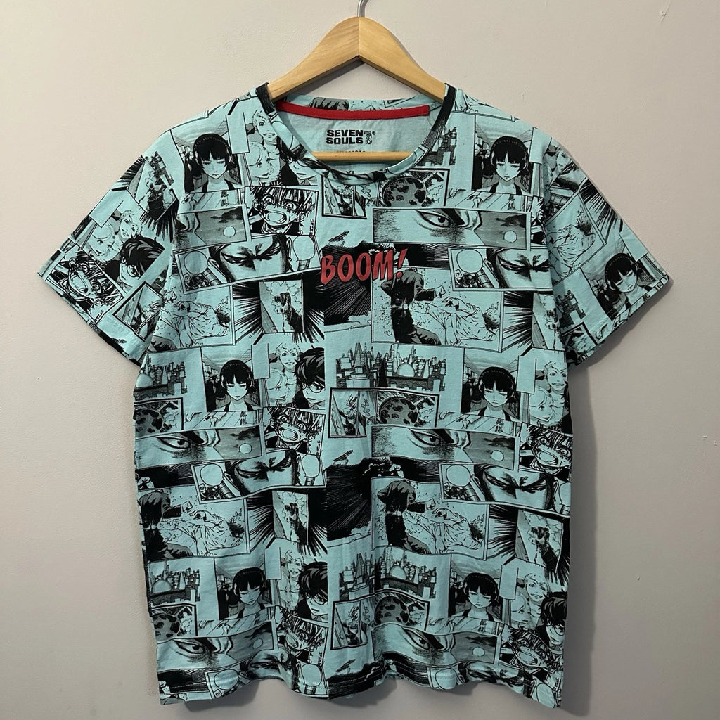 Seven Souls T-Shirt Pop Art Anime Comic Strip All Over Print Adult Size XL