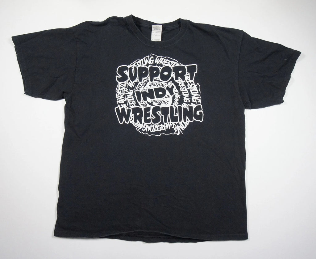 Vintage Wrestling Shirt Mens XLarge Indy Wrestling Graphic Tee Y2K Short Sleeve