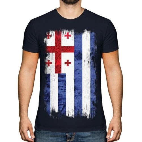 Adscharien Grunge Flag Herren T-Shirt Fußball Geschenk Kleidung Jersey