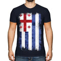Adscharien Grunge Flag Herren T-Shirt Fußball Geschenk Kleidung Jersey