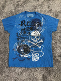 Buddha Redival Y2K Blue Mens T Shirt Medium Gothic Opium Punk Rock
