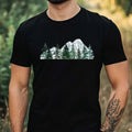 Mens Forest Landscape Motif Cotton T-Shirt Size XS to 5XL