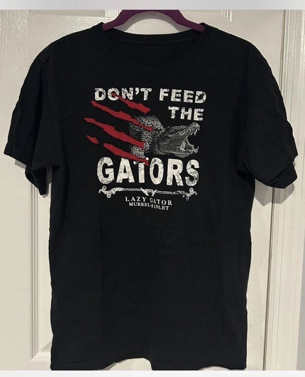 Black Don’t Feed the Gators Murrels Inlet Lazy Gator tee
