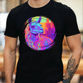 Mens Glitch Effect Llama Motif Cotton T-Shirt Size XS to 5XL