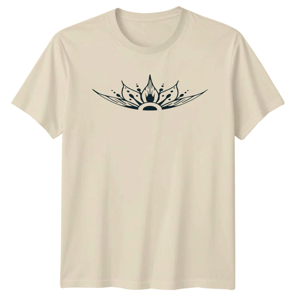 Beautiful Hand Drawn Bohemian Lotus T-Shirt Zen Lifestyle Boho Design