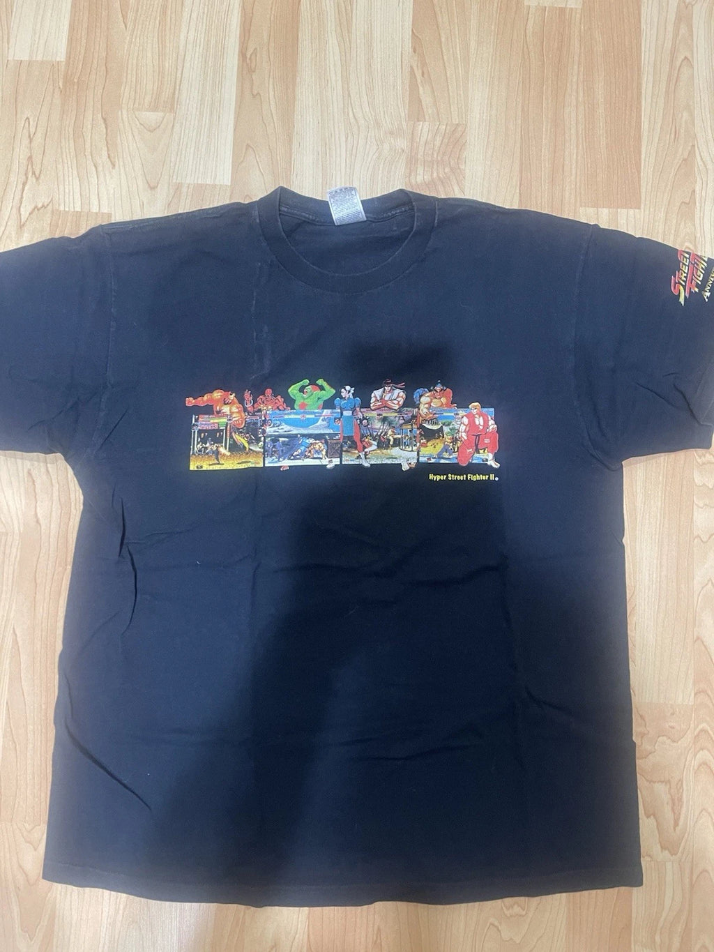 VINTAGE 2004 Street Fighter 15th Anniversary T-Shirt XL Capcom Promo