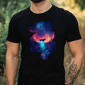 Mens Shining Wolf Motif Cotton T-Shirt Size XS to 5XL