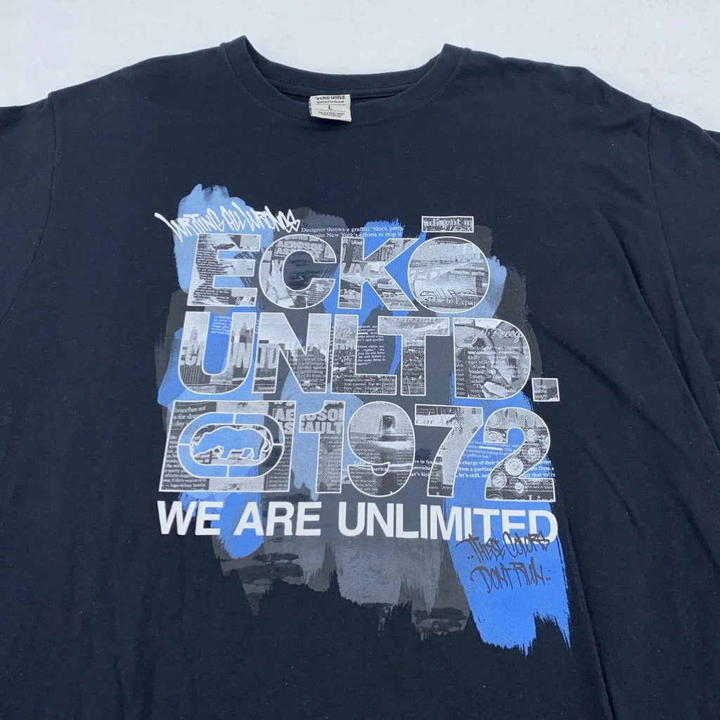Ecko Unltd Shirt Mens Large Graphic 1972 We Are Unlimited Urban Streetwear y2k