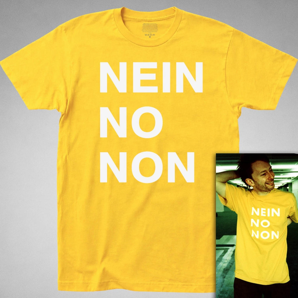 Nein No Non T SHIRT Thom Yorke worn by rock 90s uk gift music radiohead fashion