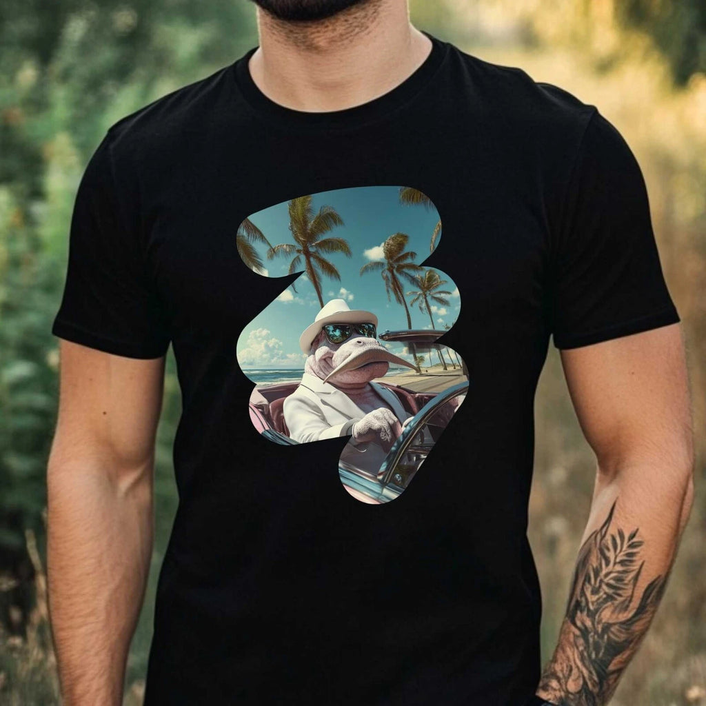 Mens Funny Walrus Motif Cotton T-Shirt Size XS to 5XL