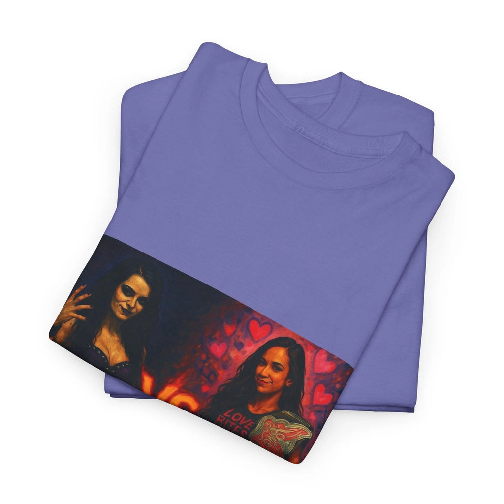 Wrestling-Themed Unisex Heavy Cotton Tee, Paige vs AJ Lee T-Shirt, Wrestling Tee