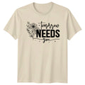 Tomorrow Needs You Floral Boho Style Quote Graphic T-Shirt