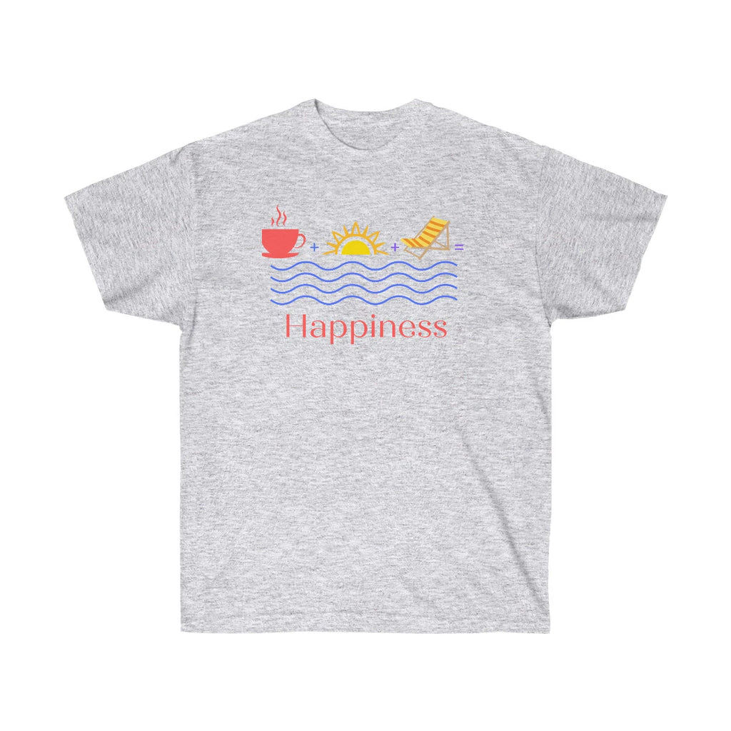 Happiness, Beach, Vacation, Coffee T-Shirt